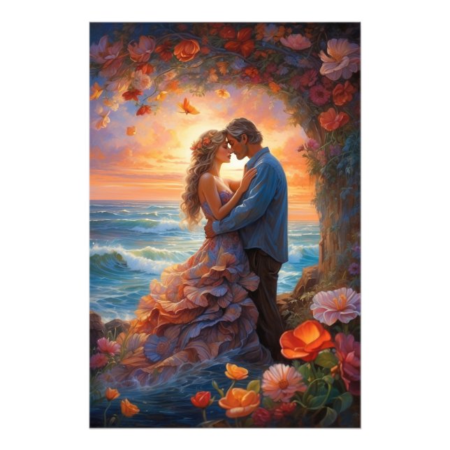 *~* Tree Fantasy Romantic AP51 Ocean Waves Photo Print (Front)