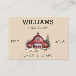 Tree Farm Evergreen Barn Business Card