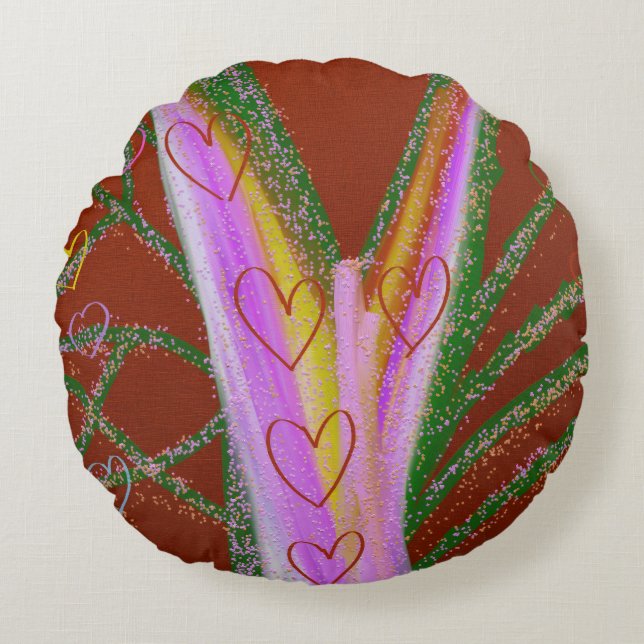 Tree for Sweethearts Round Cushion (Front)