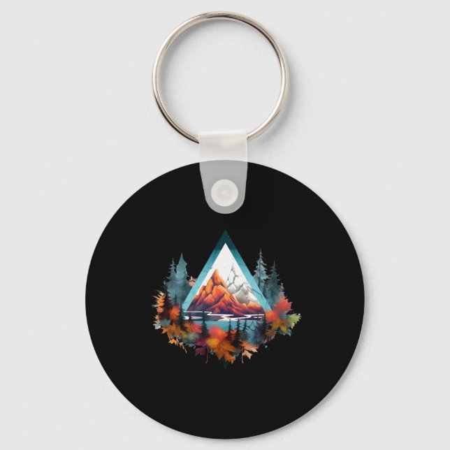 Tree Forest Nature Outdoor  Key Ring (Front)