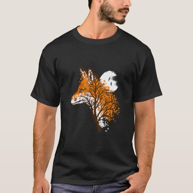 Tree Fox beautiful animal T-Shirt (Front)