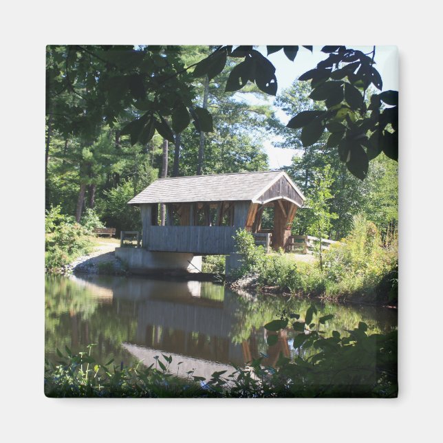 Tree-Framed Covered Bridge Magnet (Front)