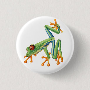 Tree frog 3 cm round badge
