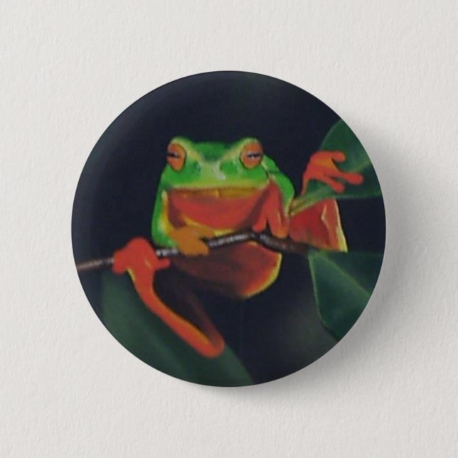 Tree Frog 6 Cm Round Badge (Front)