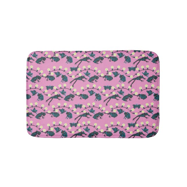 Tree Frog Cafe Pink Bath Mat (Front)