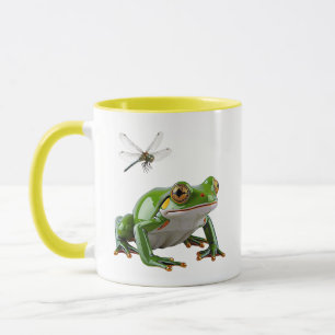 Tree Frog Cartoon Glossy Realistic Exotic Jungle C Mug