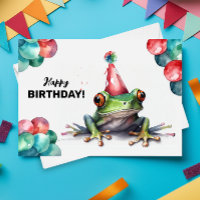 Tree Frog Cute Tropical Amphibian Happy Birthday 