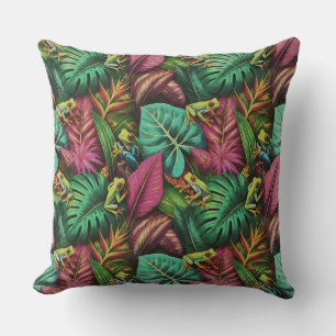 Tree Frog Dreams Seamless Surface Pattern Cushion