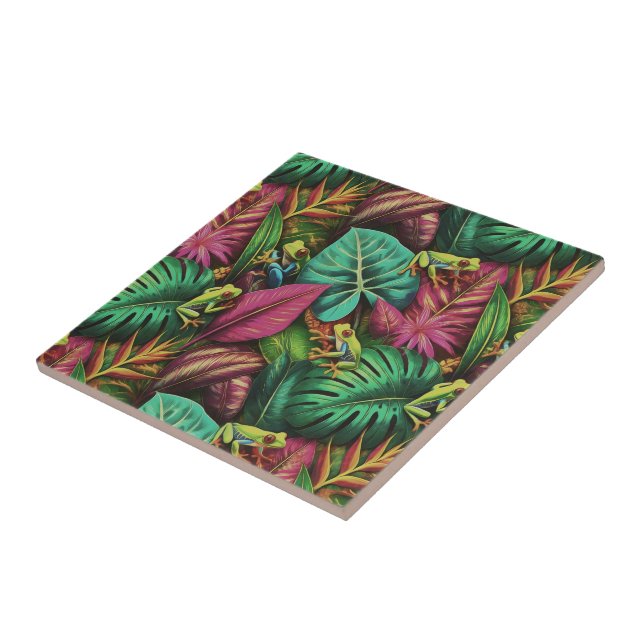 Tree Frog Dreams Seamless Surface Pattern Tile (Side)