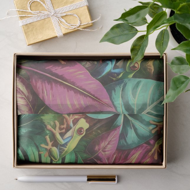 Tree Frog Dreams Seamless Surface Pattern Tissue Paper (Gift)