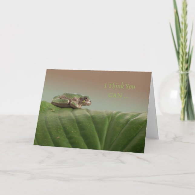 Tree Frog Encouragement I Think You Can Card (Front)