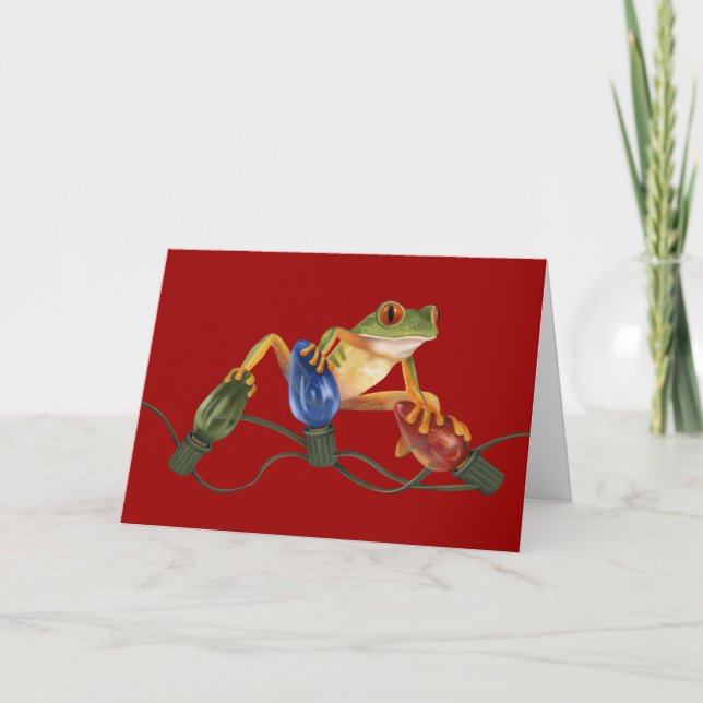Tree Frog Holiday Card (Front)