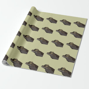 Tree Frog Illustration Wrapping Paper