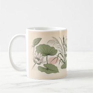 Tree Frog Lily Pond Line Art Mug