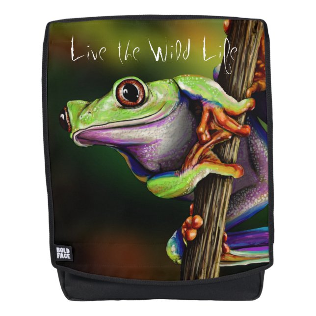 Tree Frog - Live the Wild Life / Backpack (Front)