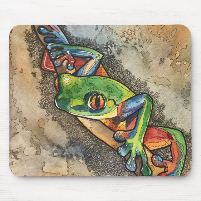Tree Frog Mouse Pad (Front)