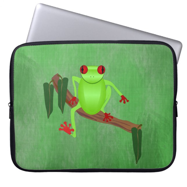 Tree Frog Neoprene Laptop Sleeve (Front)