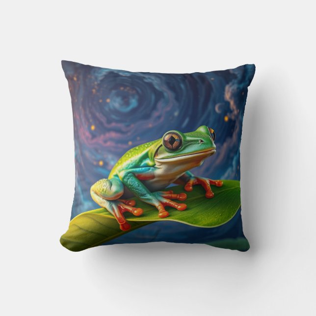 Tree frog night magic cushion (Front)