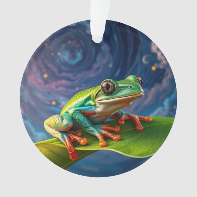 Tree frog night magic ornament (Front)
