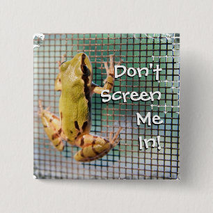 Tree Frog On Screen Photograph Custom 15 Cm Square Badge