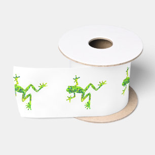 Tree Frog on the Climb 3" Satin Ribbon