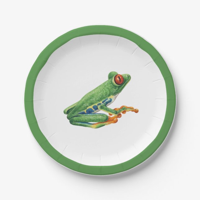 Tree frog paper plate (Front)