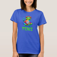 Tree Frog Peace Sign Tie Dye Shirt, Yoga Inspired