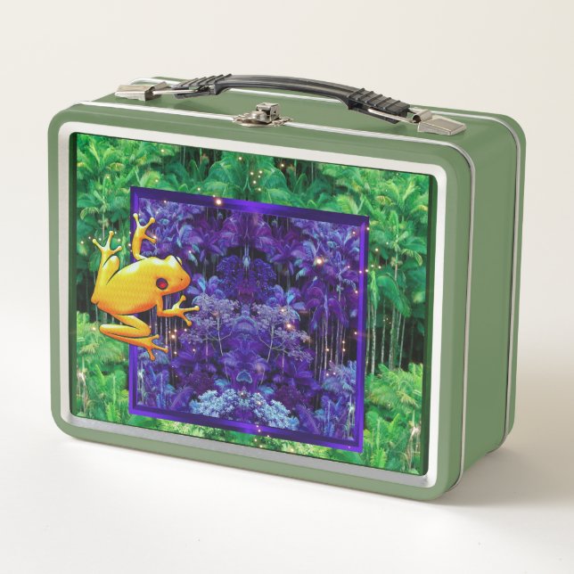 Tree Frog Rainforest  Metal Lunch Box (Front)