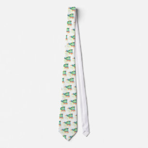 Tree Frog Whimsical Green Tie