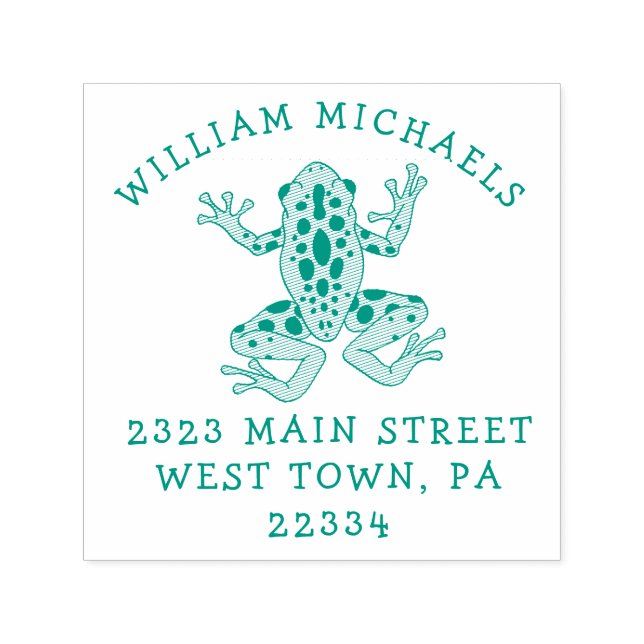 Tree Frogs Cute Kid's Return Address Stamp (Design)