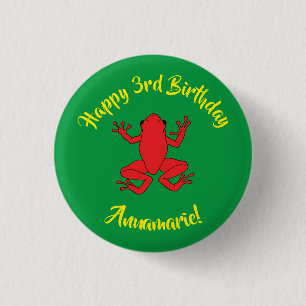Tree Frogs Kids Birthday Cute 3 Cm Round Badge