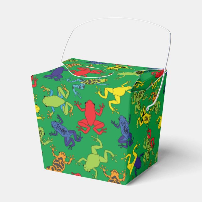 Tree Frogs Kids Birthday Cute Favour Box (Front Side)
