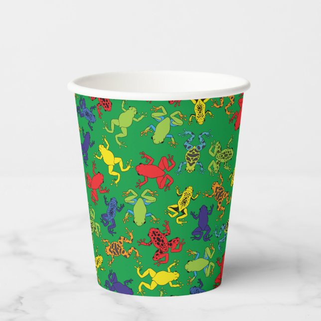 Tree Frogs Kids Birthday Cute Paper Cups (Front)