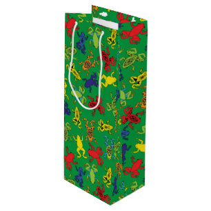 Tree Frogs Kids Birthday Cute Wine Gift Bag