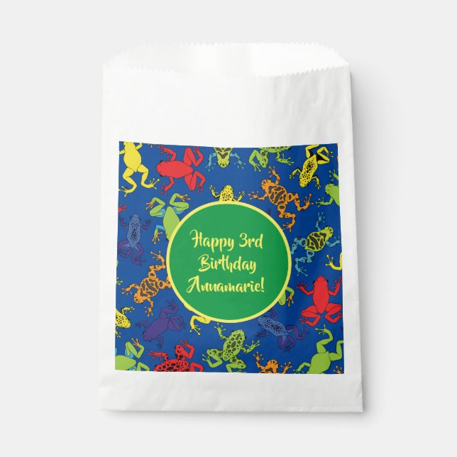 Tree Frogs Kids Birthday Favour Bags (Front)