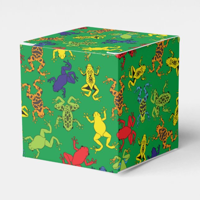 Tree Frogs Kids Birthday Favour Box (Front Side)