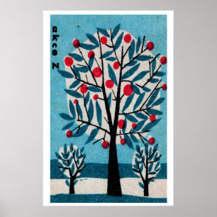 Tree Full of Red Apples - Matchbox Print