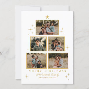 Tree Gallery Editable Colour Holiday Photo Card