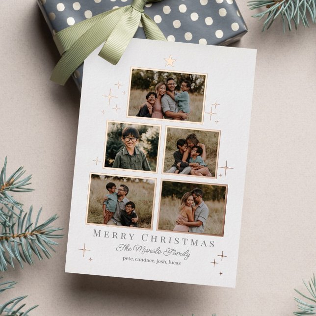 Tree Gallery REAL FOIL Holiday Photo Card (Creator Uploaded)