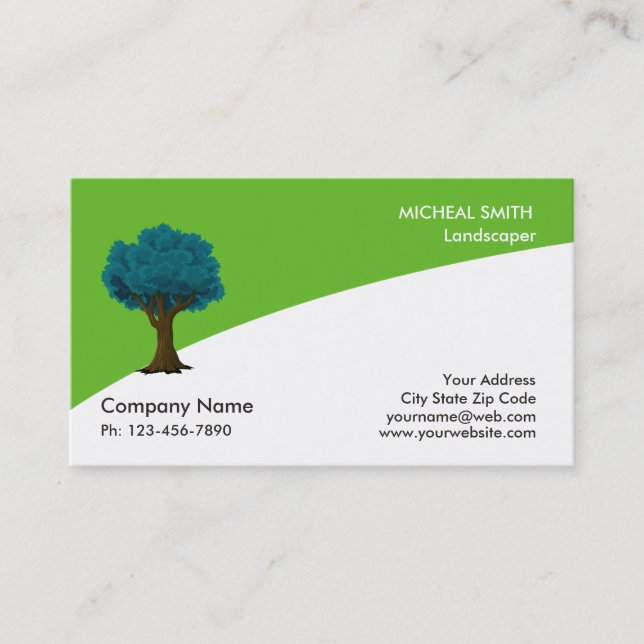 Tree Garden Lawn Care and Landscape Business Card (Front)
