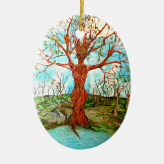 Tree Goddess Ceramic Tree Decoration