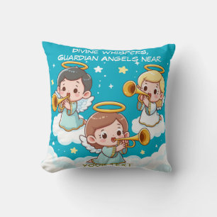 Tree Guardian Angels playing trumpets  Cushion