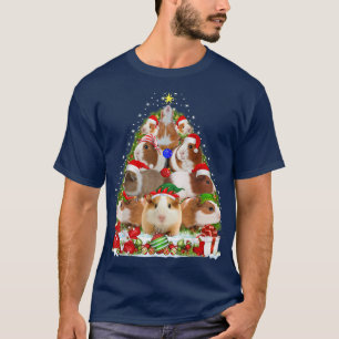 Tree Guinea Pig Christmas Tee Guinea Pig Christmas