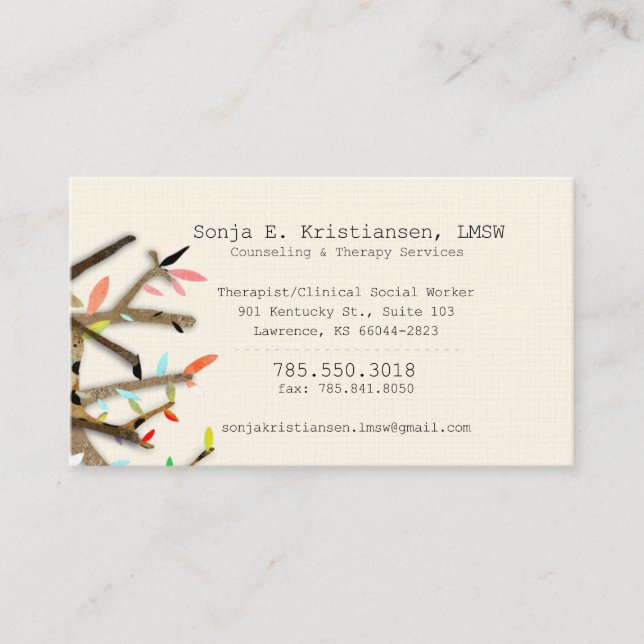 Tree Happy Earth Appointment Card (Front)
