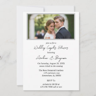 Tree Heart Gradient Photo Wedding Couples Shower Invitation