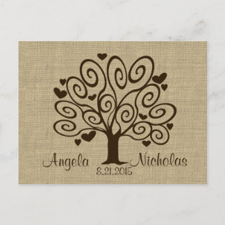 Tree Hearts Wedding Response Card