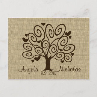 Tree Hearts Wedding Response Card