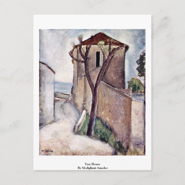 Tree House By Modigliani Amedeo Postcard (Front)