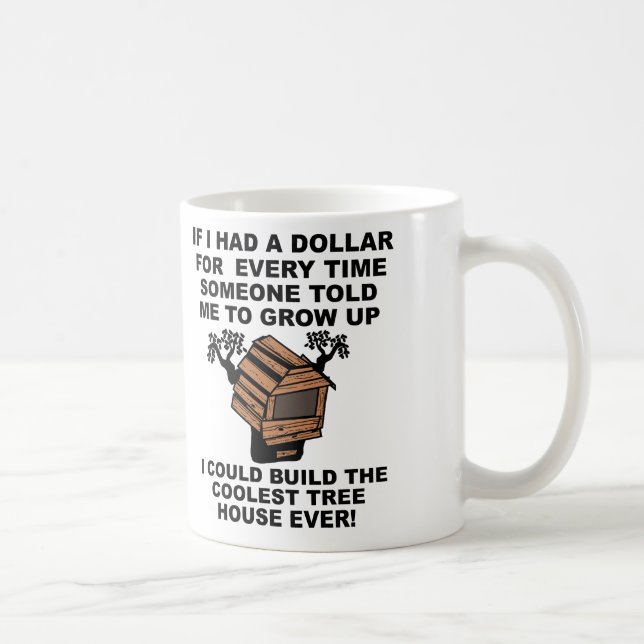 Tree House Grow Up Coffee Mug (Right)