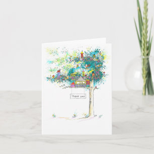 "Tree Houses" Custom Thank You Note Card
